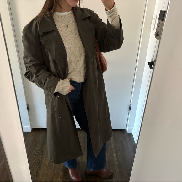 Moores Clothing Jackets & Blazers - Women's Olive Green Trench Coat